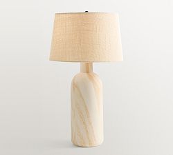 Maya Terracotta Column Table Lamp (28")