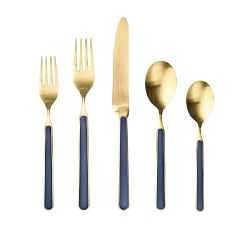 Fantasia Italian Stainless Steel Ice Gold Flatware Set
