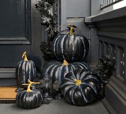 Faux Black Pumpkins
