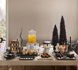 Faux Potted Black Berry Cluster Cone Tree