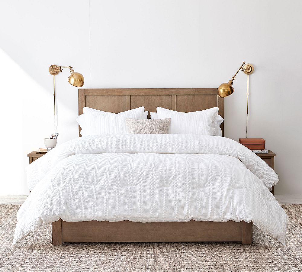 Honeycomb Cotton Comforter - White - Queen