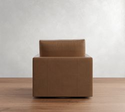 Westwood Slim Arm Leather Swivel Chair