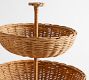 Handwoven Wicker Tiered Stand