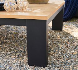 Malibu Metal &amp; Teak Outdoor Coffee Table (45")