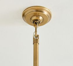 Pottery Barn Riviera Glass Disc Chandelier - Thumbnail 3