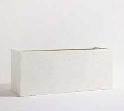 Open Box: Mission Square Planter, Long Box - White