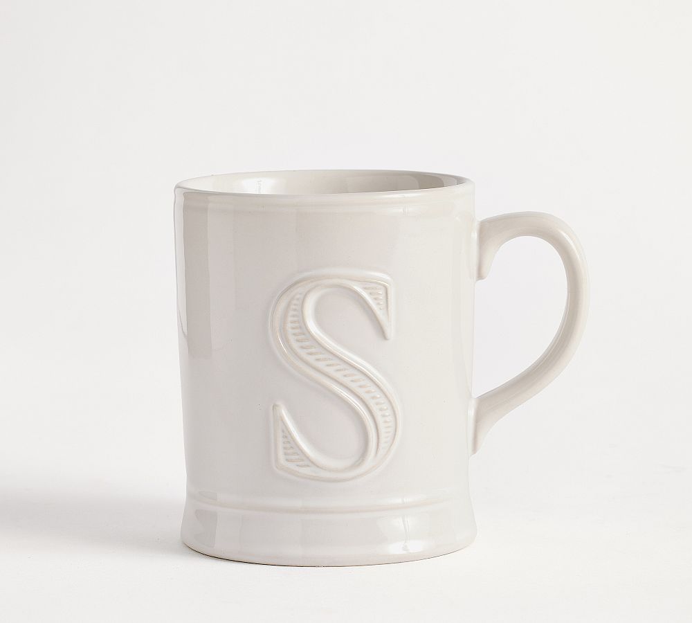 Embossed Alphabet Mug - S