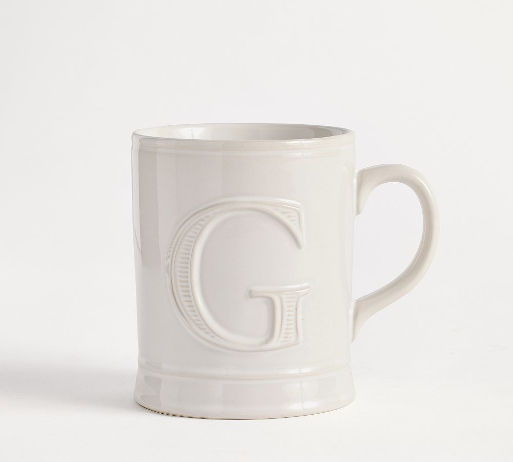 Embossed Alphabet Mug