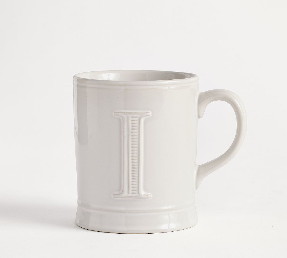 Embossed Alphabet Mug - I