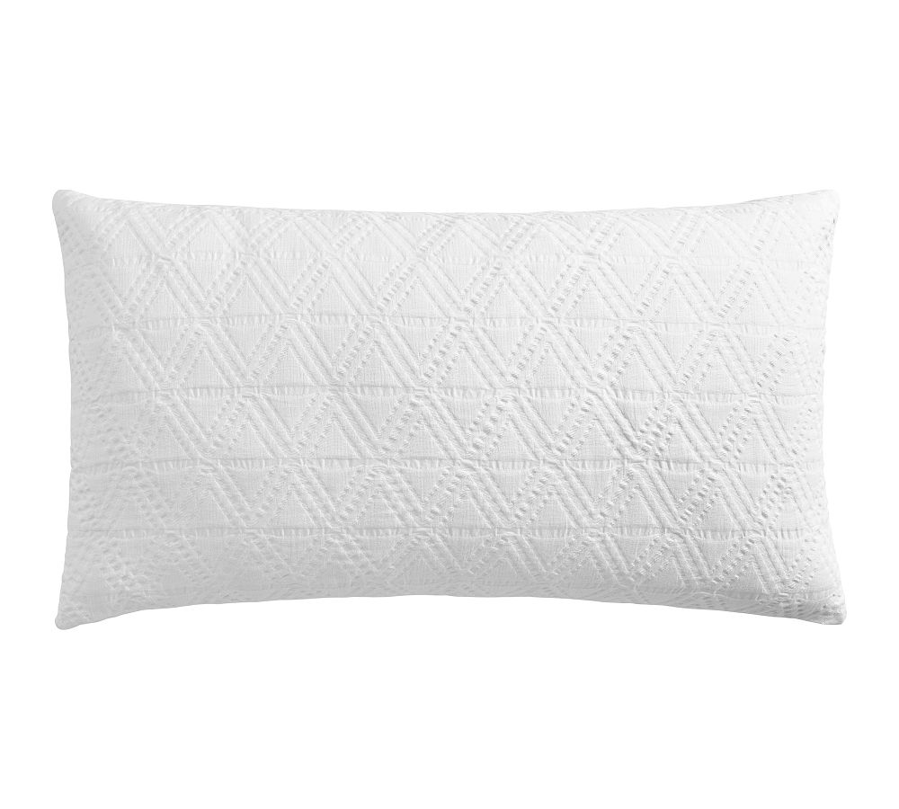 Diamond Matelasse Sham - White, King