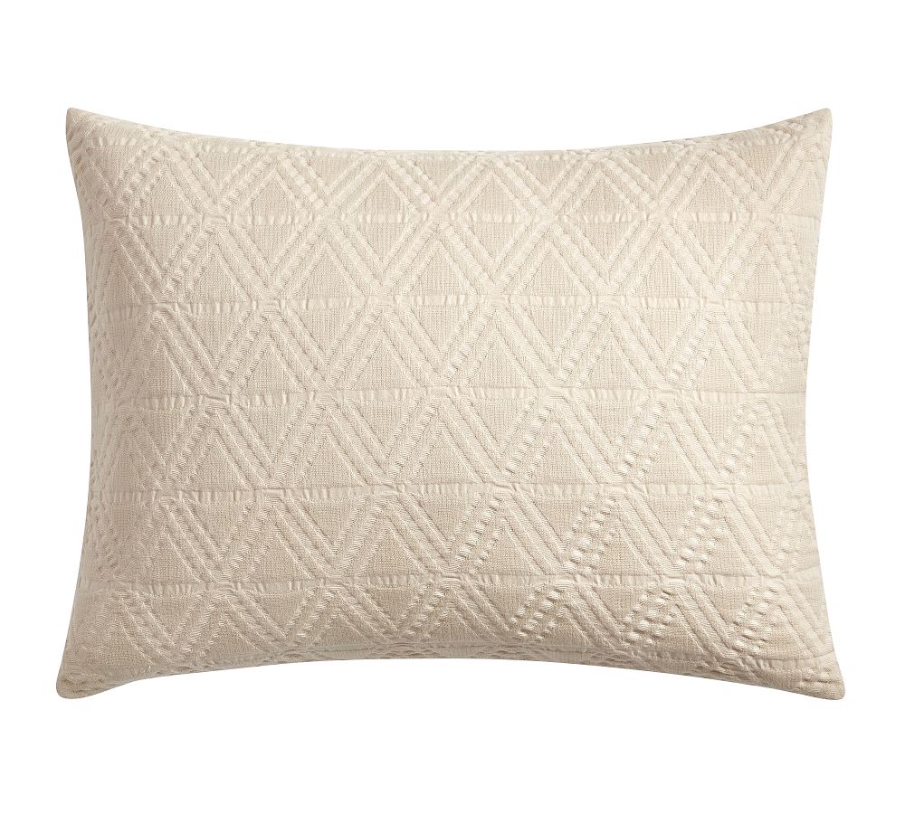 Diamond Matelasse Sham - Oatmeal