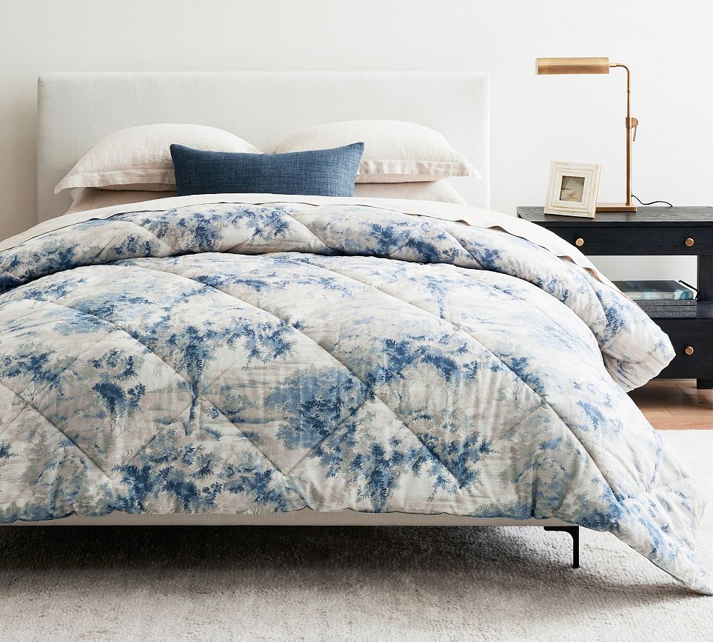 Jardin Toile Comforter - Blue, King/Cal. King