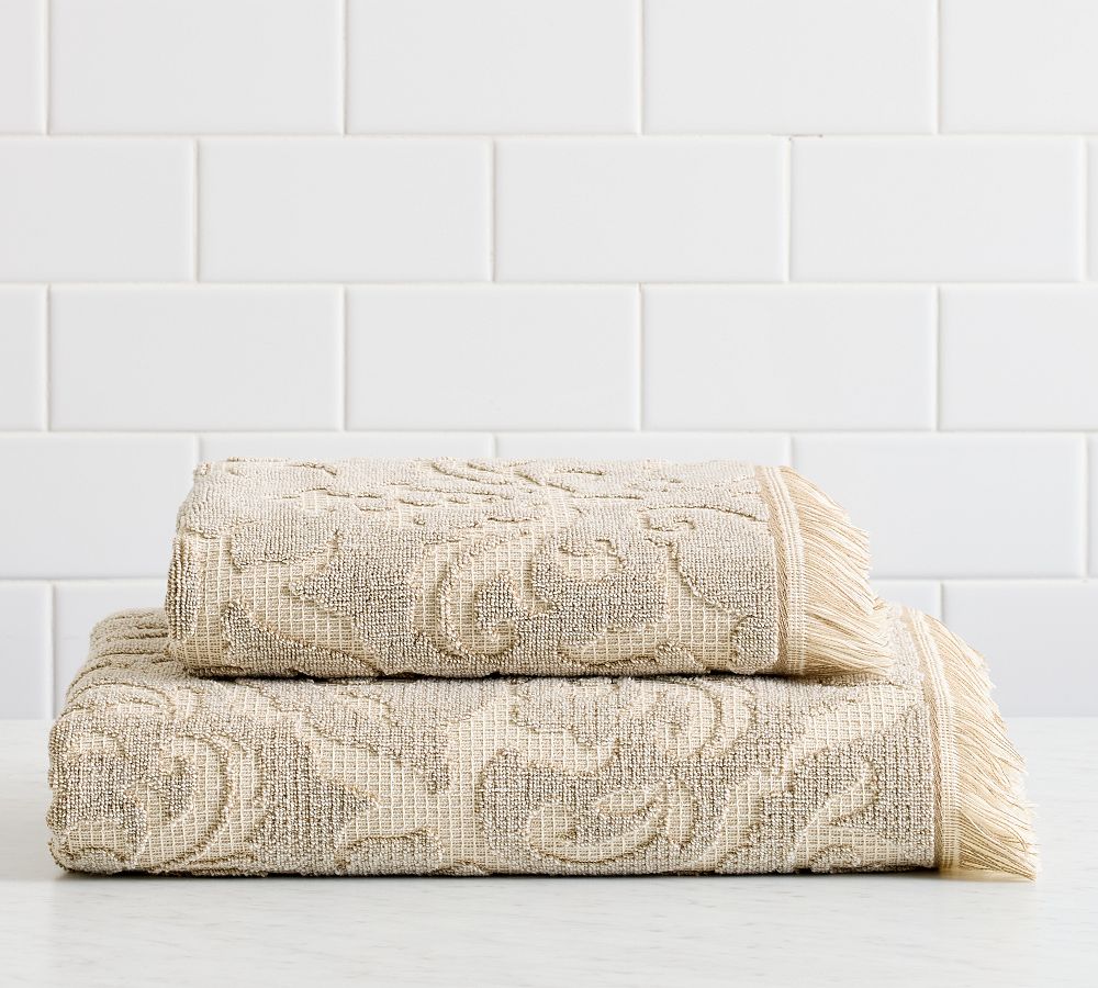 Delphine Sculpted Towel - Dark Flax