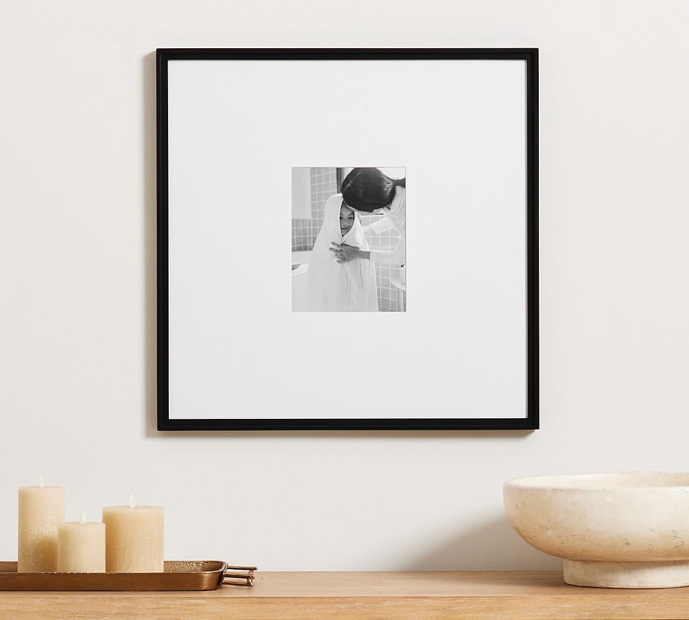 Beveled Wood Gallery Frames - 25x25 - 8"x10" Insert - Black