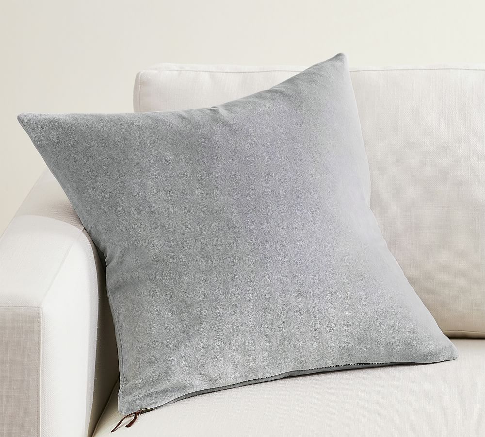 Everywhere Velvet Pillow - Cloud Blue, 20"