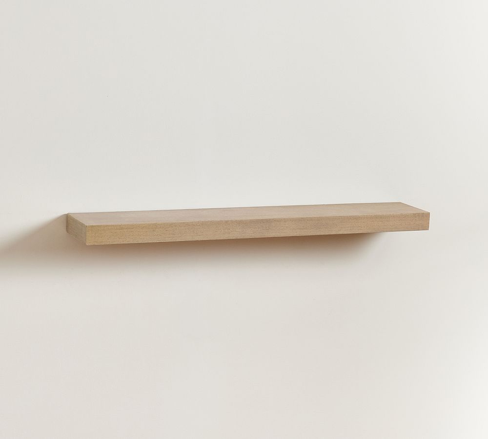 Brighton Floating Wood Shelves (36"-60") - 48"W X 8"D - Gray Wash