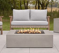 Abril Concrete Low Square Propane Fire Pit Table (43")