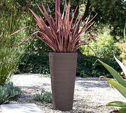 All Weather Eco Hevea Tapered Cylinder Tall Outdoor Planters