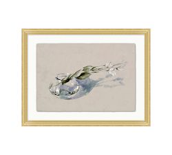 Glass And White Flowers Framed Print