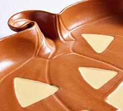 Jack-O'-Lantern Stoneware Serving Platter