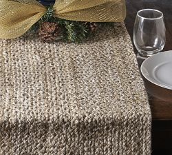 Open Box: Hand-Braided Mixed Weave Jute Table Runner