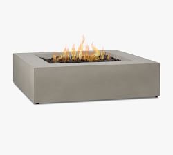 Abril Concrete Low Square Propane Fire Pit Table (43")