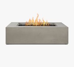 Abril Concrete Low Square Propane Fire Pit Table (43")