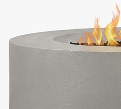 Abril Concrete Low Round Propane Fire Pit Table (43")