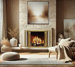 Handforged Sinclair Tri Panel Fireplace Screen