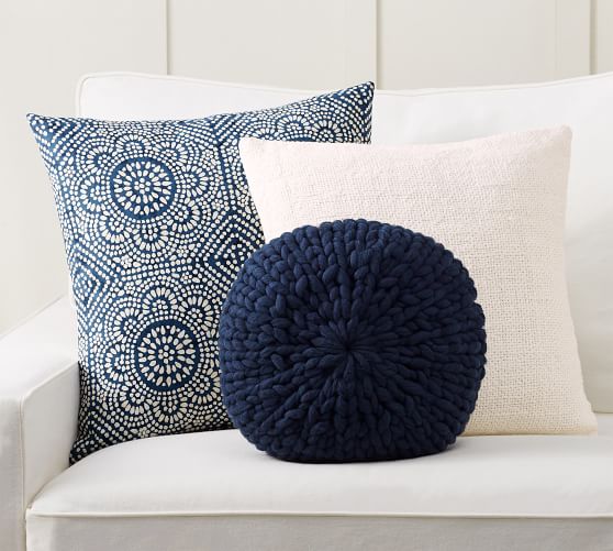 Mosaic Navy Pillow Cover Set