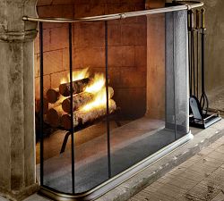 Old English Rail Fireplace Screen