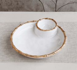 Bamboo Outdoor Melamine Chip and Dip Bowl