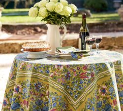 Handprinted Jardin Tablecloth