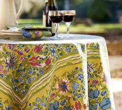 Handprinted Jardin Tablecloth