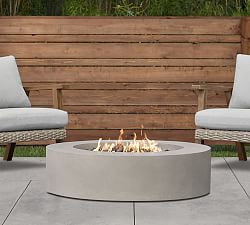 Abril Concrete Low Round Propane Fire Pit Table (43")