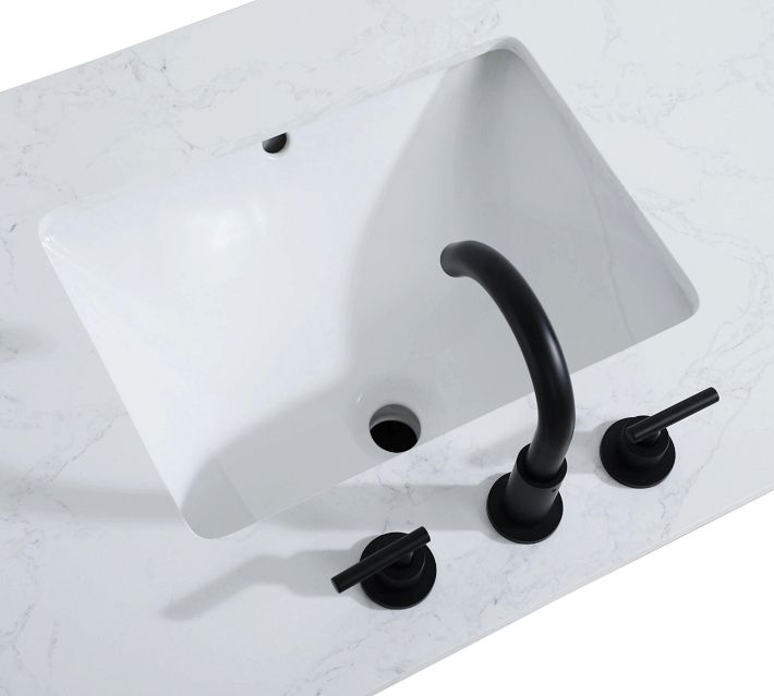 Close-up of sink and faucet area