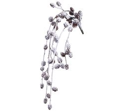 Faux Snowed Pinecone Sprays - Set of 2