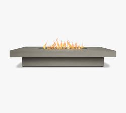 Chrisley Concrete Low Rectangular Propane Fire Pit Table (72&quot;)