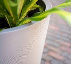 All Weather Eco Hevea Tapered Cylinder Grooved Outdoor Planters