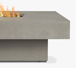 Chrisley Concrete Low Rectangular Propane Fire Pit Table (72&quot;)