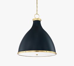 Jocelyn Metal Dome Pendant (16"-22")