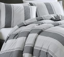 3-Piece Reilly Striped Percale Comforter &amp; Shams Set