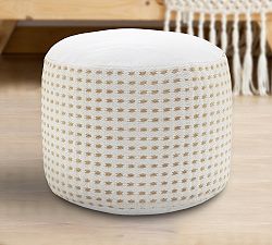 Open Box: White Dash Pouf