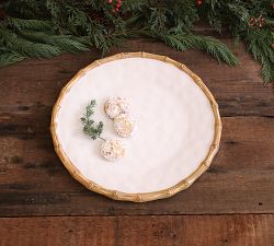 Bamboo Outdoor Melamine Round Platter