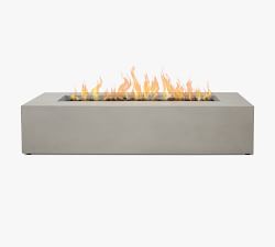 Abril Concrete Low Rectangular Propane Fire Pit Table (57")