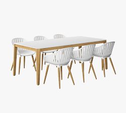 Chambers 7-Piece Rectangular Dining Table Set - White