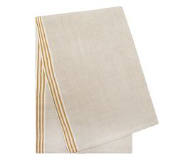 Handmade Block-Print Striped Tea Towels, Set of 2