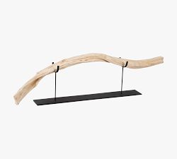 Wooden Vine On Stand Sculpture