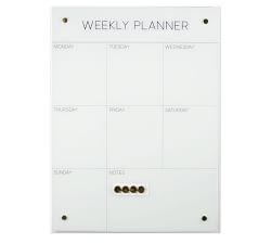 Glass Weekly Planner Dry Erase Board