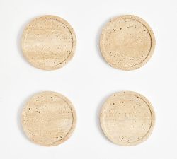 Travertine Marble Coasters - Set of 4